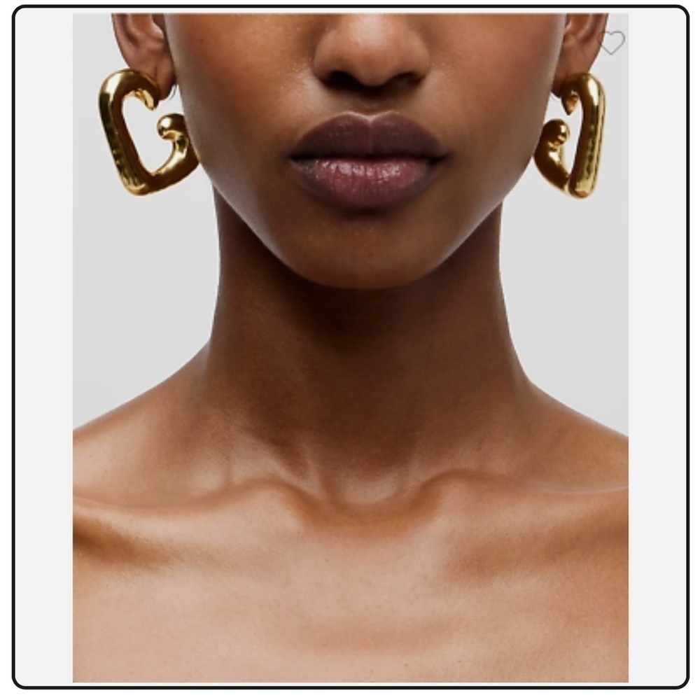 J.CREW Heart hoop earrings